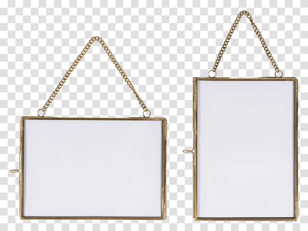 Brass Frames With Chain Line Art, White Board, Accessories, Handbag, Mirror Transparent Png