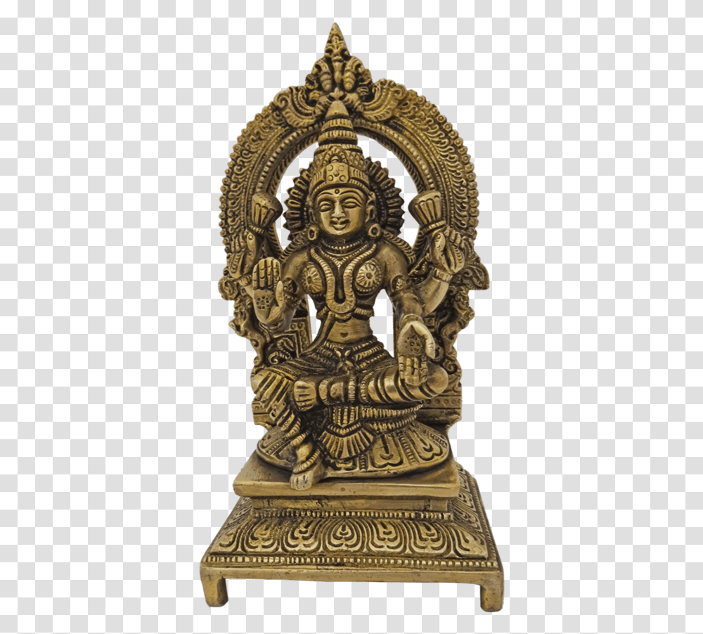 Brass Goddess Lakshmi Statue 3 X 8 Inch Vgo Cart3x8inchhandmade Statue, Figurine, Worship, Buddha, Cross Transparent Png