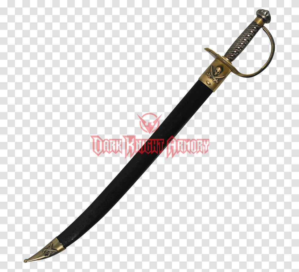 Brass Hilt Caribbean Pirate Sword, Blade, Weapon, Weaponry Transparent Png