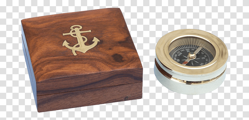 Brass Paperweight Compass Plywood, Box, Jar, Tabletop Transparent Png
