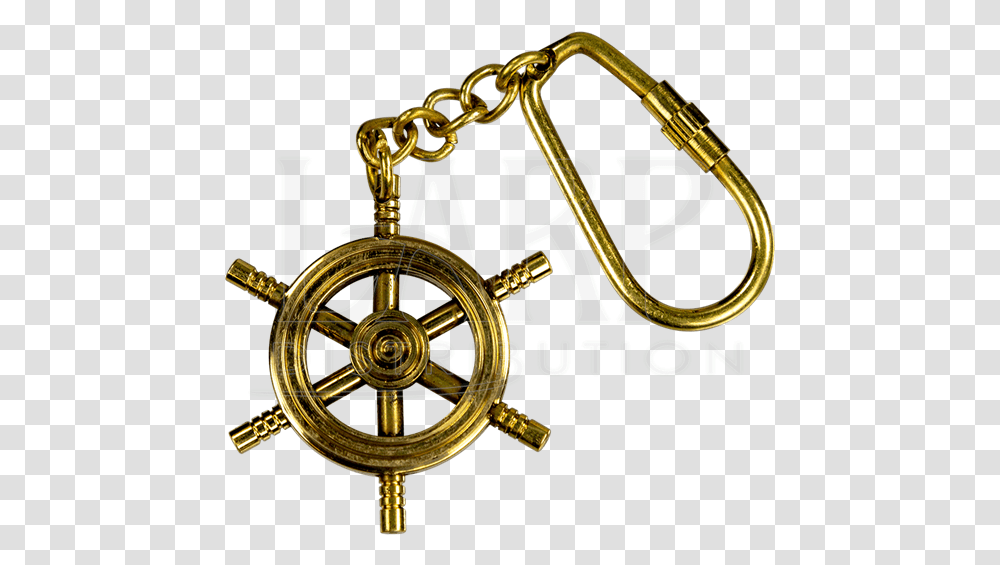 Brass Ship Wheel Keychain Brass, Symbol, Brass Section, Musical Instrument, Steering Wheel Transparent Png