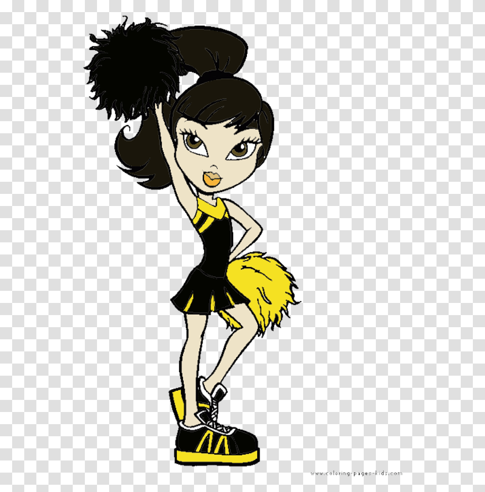 Bratz Cheerleader Coloring Pages, Person, Human, Dance, Leisure Activities Transparent Png