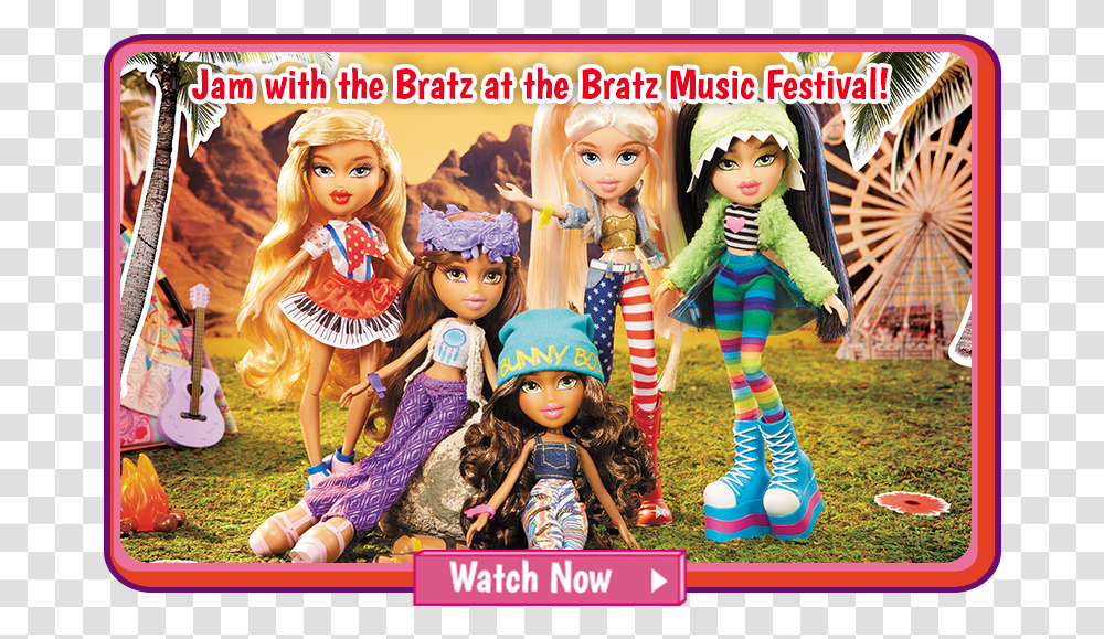Bratz Music Festival Vibes, Doll, Toy, Person, Human Transparent Png