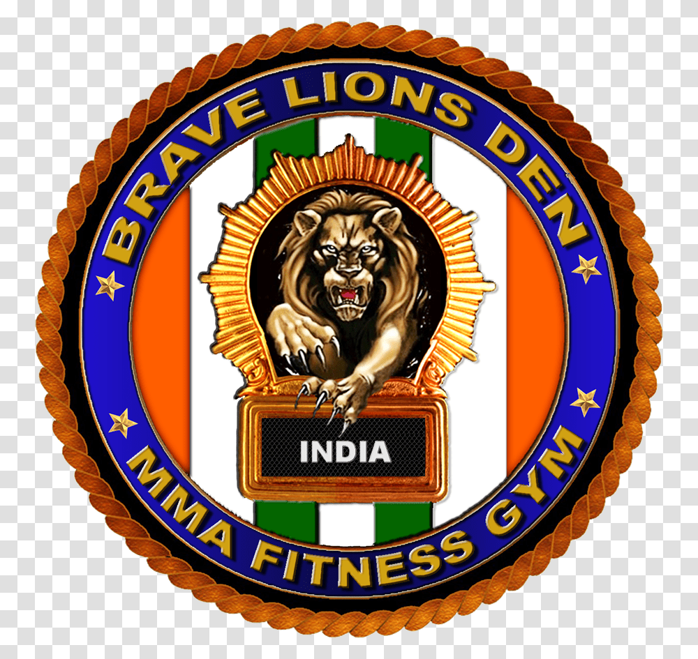 Brave Lion's Den Mma Fitness Gym Brave Lion's Den Mma Fitness Gym, Logo, Badge, Tiger Transparent Png