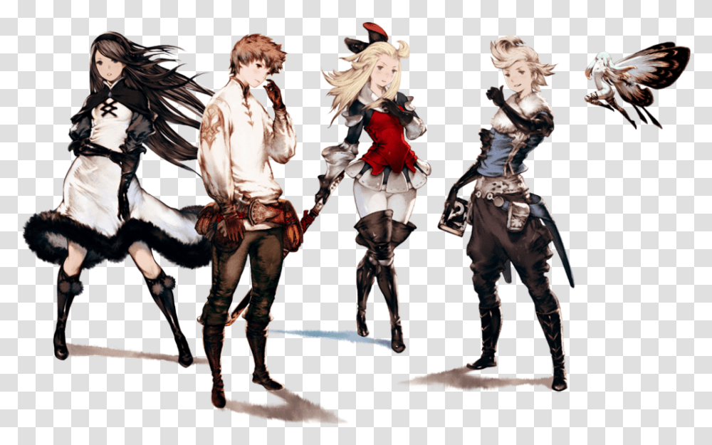 Bravely Default A Band Of Bravely Default Characters, Person, Costume, Bird, Duel Transparent Png