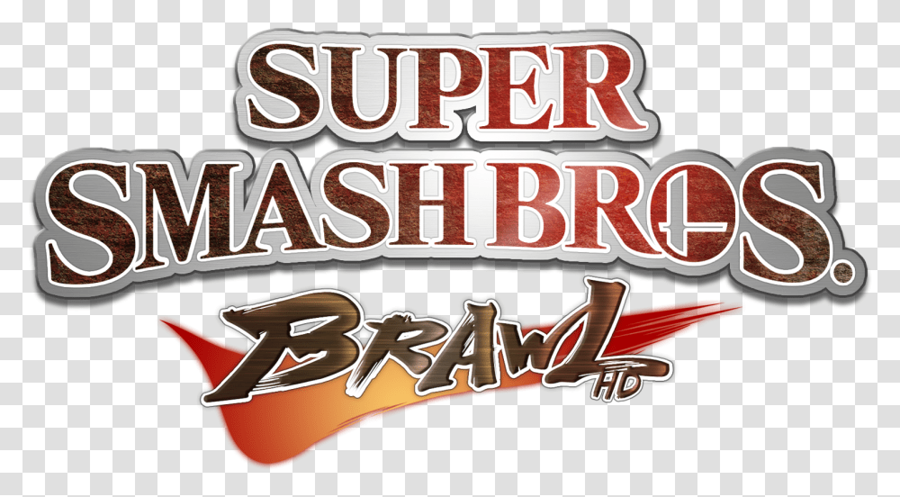 Brawl Hd Retexture Project Smash Bros Brawl Logo, Label, Word, Alphabet, Food Transparent Png