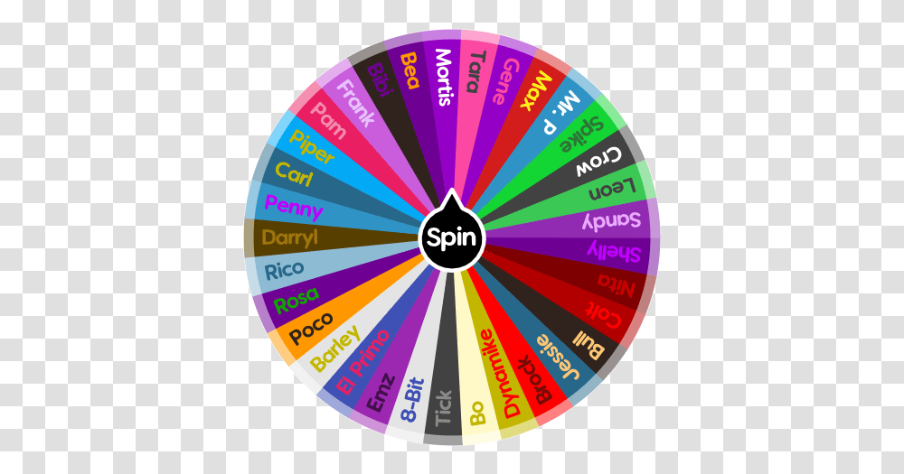 Brawl Stars All 33 Brawlers Spin The Wheel App Circle, Balloon, Electronics, Light, Game Transparent Png