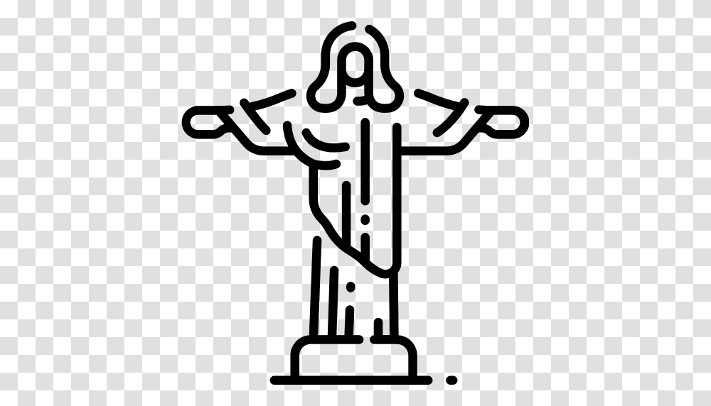 Brazil Christ Jesus Landmark Religion Rio Statue Icon, Gray, World Of Warcraft Transparent Png