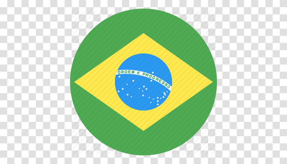 Brazil Circle Country Flag Nation Icon, Sphere, Ball, Tape, Logo Transparent Png