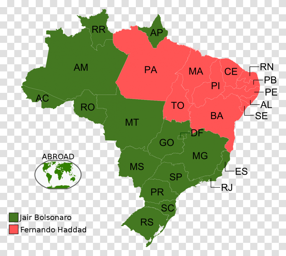 Brazil Election Map 2018, Diagram, Atlas, Plot, Poster Transparent Png