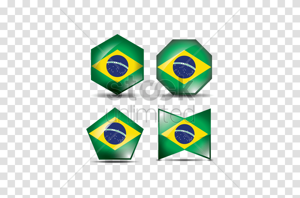 Brazil Flag Design Set Vector Image, Label, Electronics Transparent Png