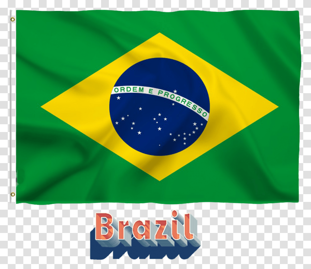 Brazil Flag Free Download Aa Flag Of Brazil, Logo, Trademark Transparent Png