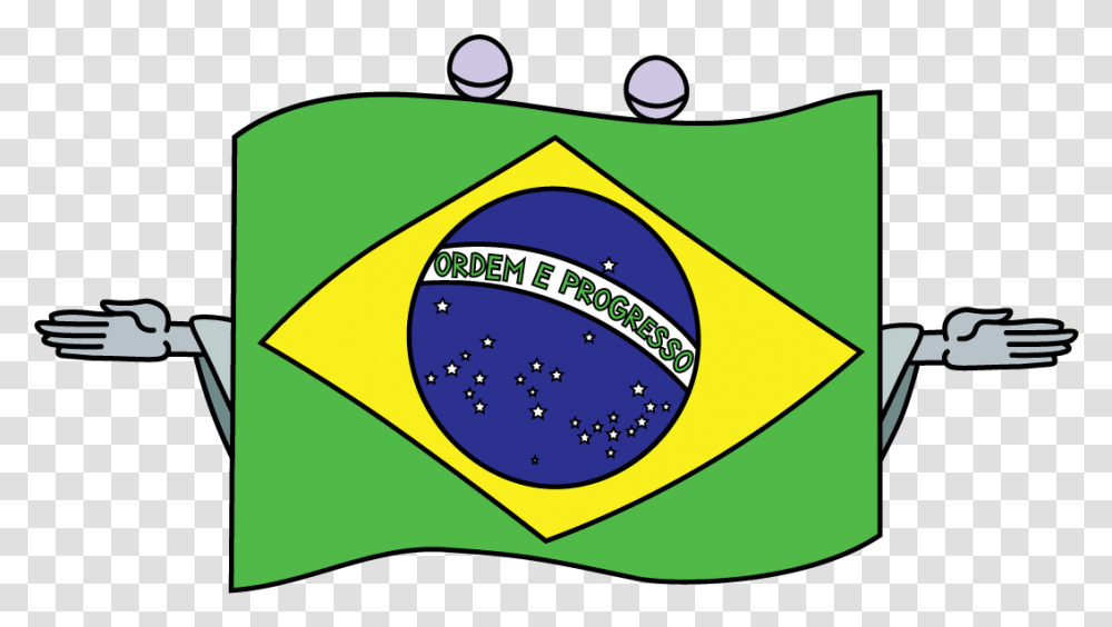 Brazil Flag, Label Transparent Png