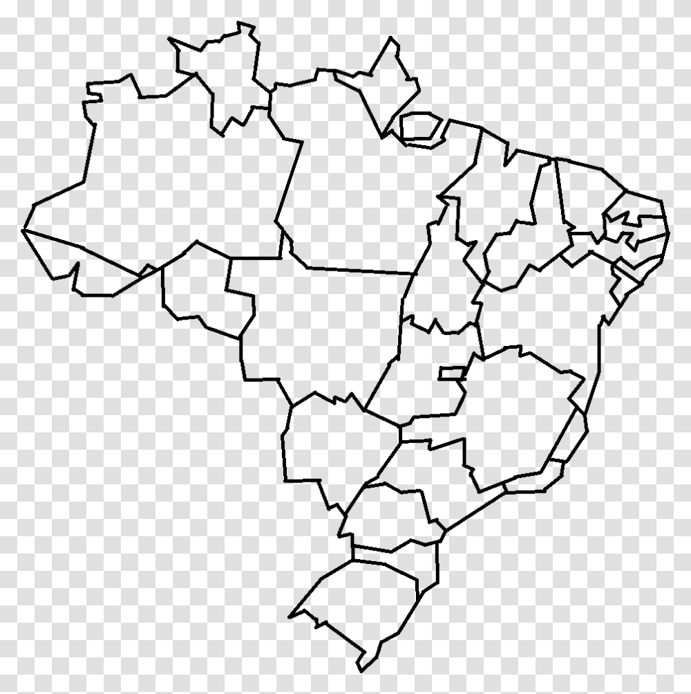 Brazil Map United Globe States Blank Clipart Brazil States Map, Diagram, Atlas, Plot Transparent Png