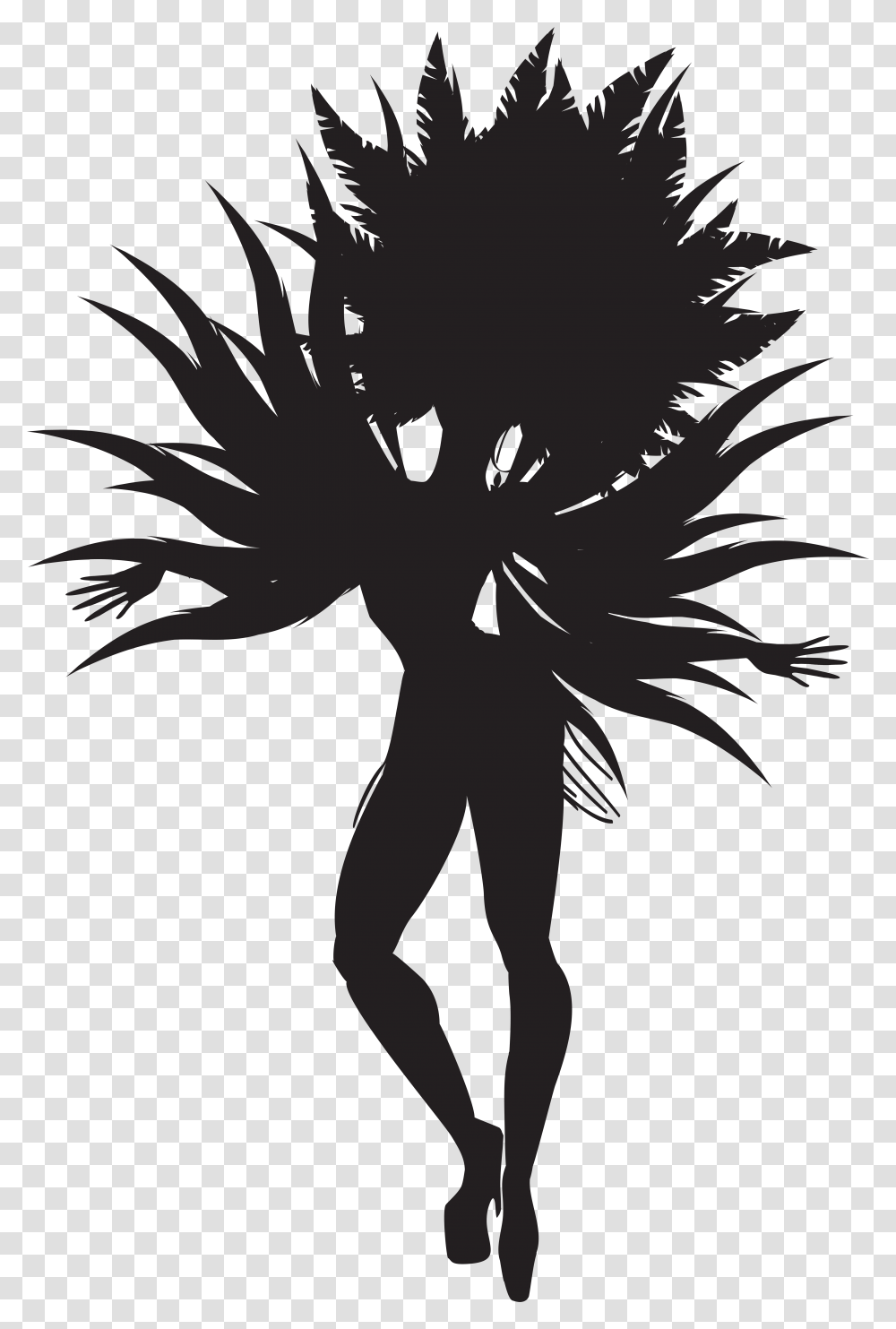 Brazil Samba Dance Clip Art Bailarina De Carnaval Dibujo, Plant, Palm Tree, Arecaceae, Flower Transparent Png