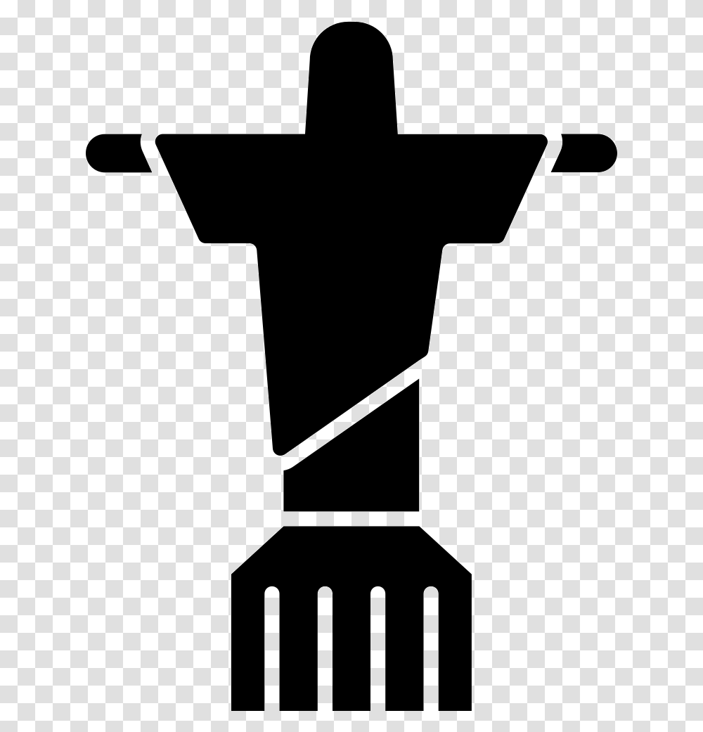 Brazil Sculpture Of Christ The Redeemer Icon Free Download, Cross, Silhouette, Stencil Transparent Png