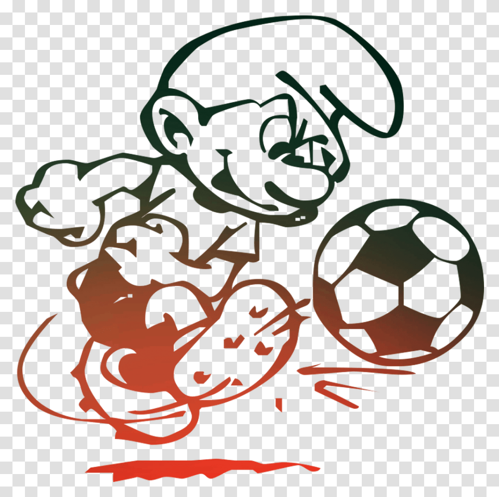 Brazil Search Word Cup National Football Player Clipart Smurf Soccer, Halloween, Poster Transparent Png