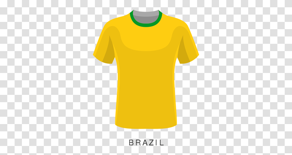 Brazil World Cup Football Shirt Cartoon Desenho De Camisa De Futebol, Clothing, Apparel, T-Shirt, Sleeve Transparent Png