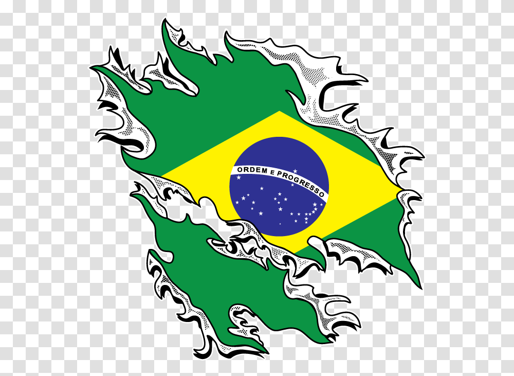 Brazilian Flag Tear Design Repblica Federativa Do Brazil Flag, Nature, Outdoors Transparent Png