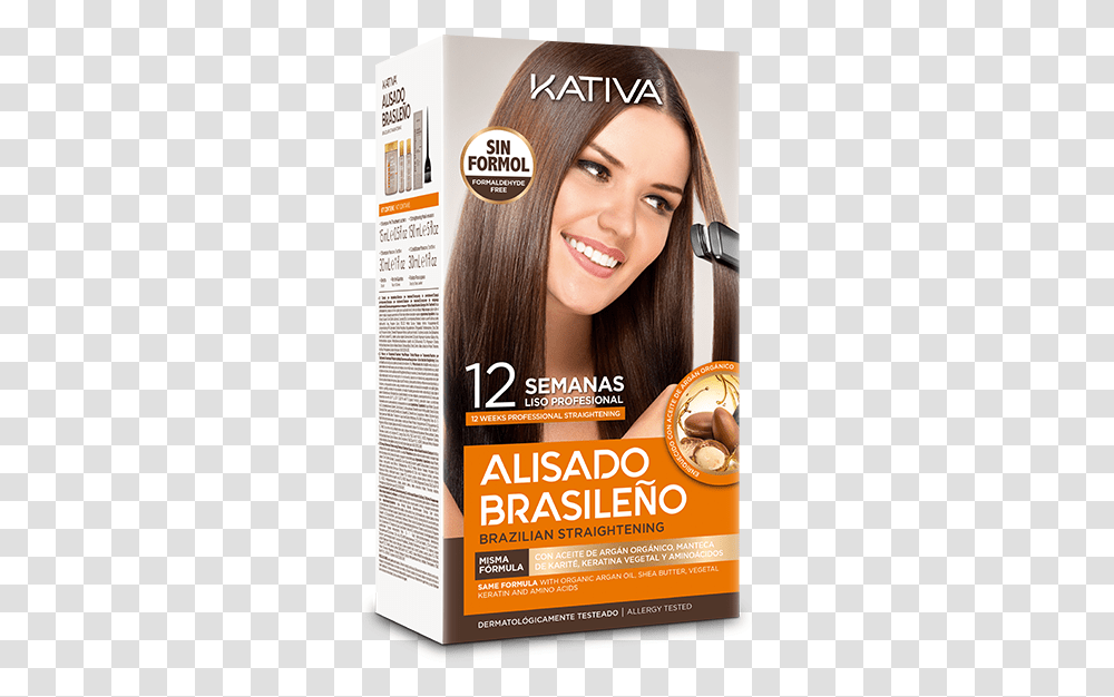 Brazilian Straightening Blonde Kativa Kativa Brazilian Straightening Kit, Poster, Advertisement, Flyer, Paper Transparent Png