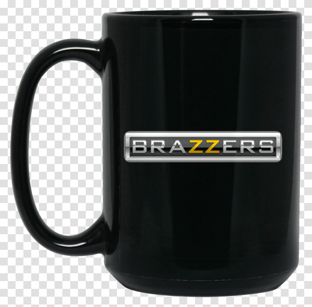 Brazzers 15 Oz Black Mug Mug, Coffee Cup, Camera, Electronics, Stein Transparent Png