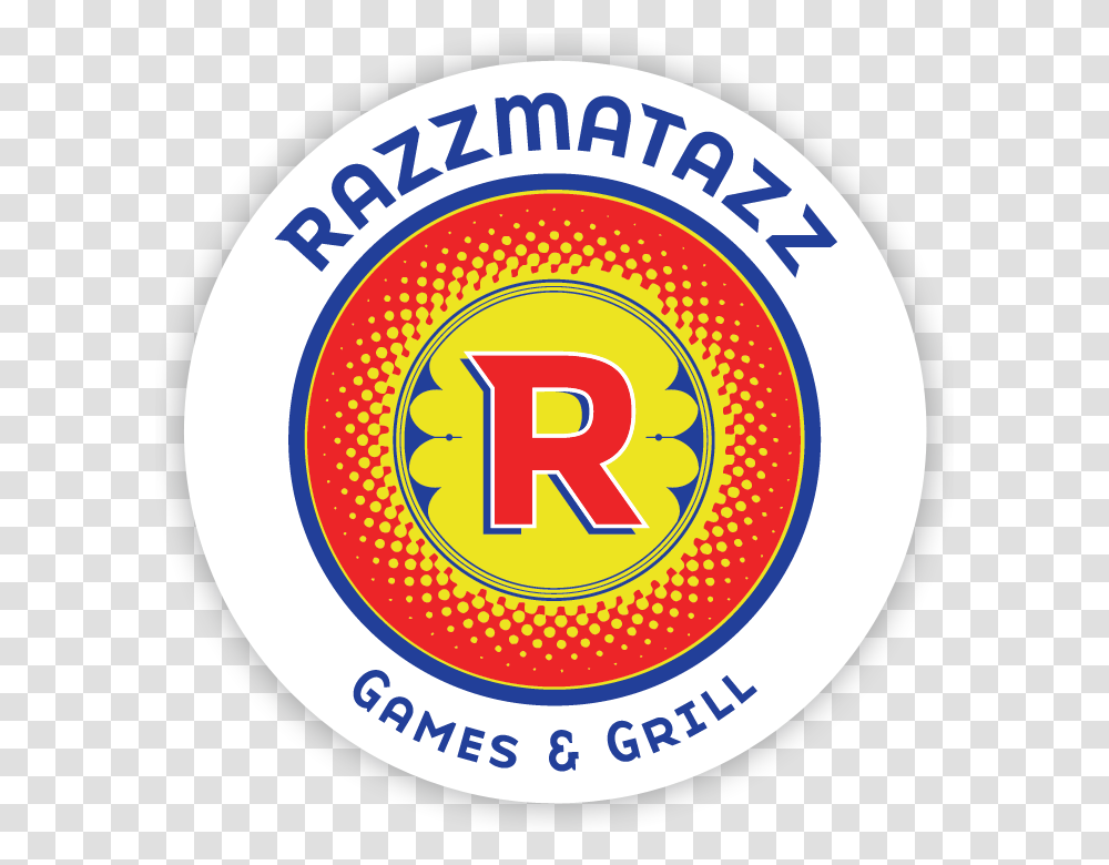 Brazzers Razzmatazz Games And Grill, Label, Logo Transparent Png