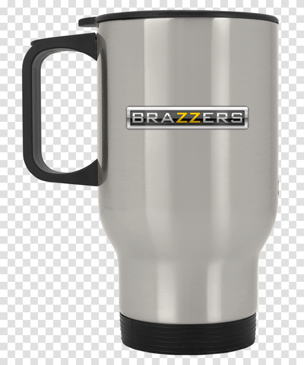Brazzers Silver Stainless Travel Mug Mug, Steel, Aluminium, Appliance, Mailbox Transparent Png