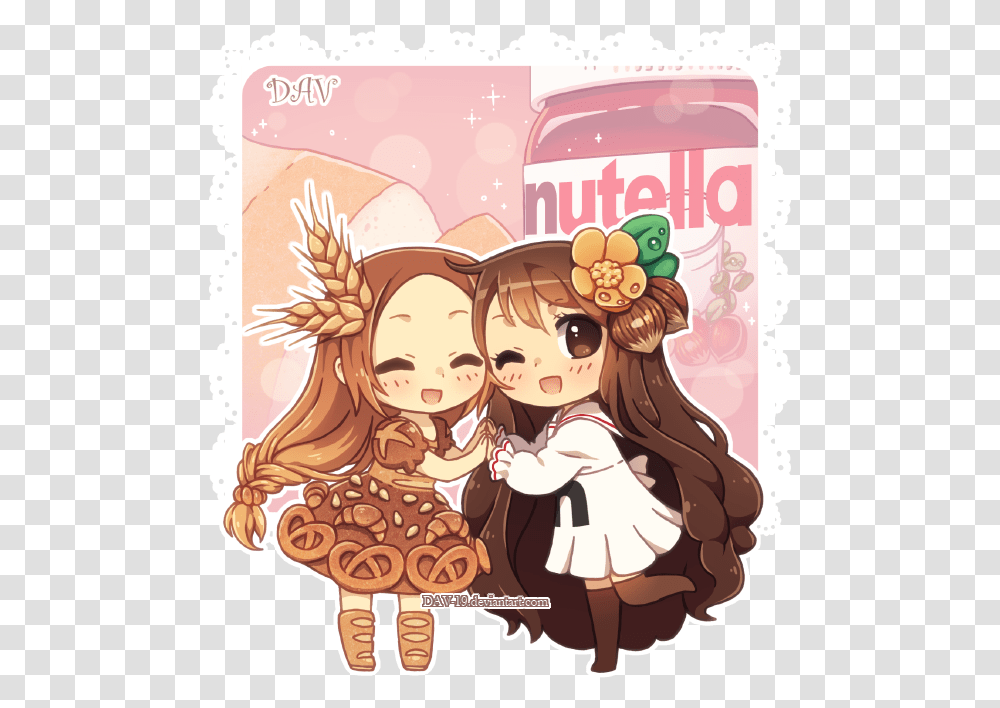 Bread And Nutella Kawaii Chibi Nutella, Poster, Advertisement, Person, Human Transparent Png