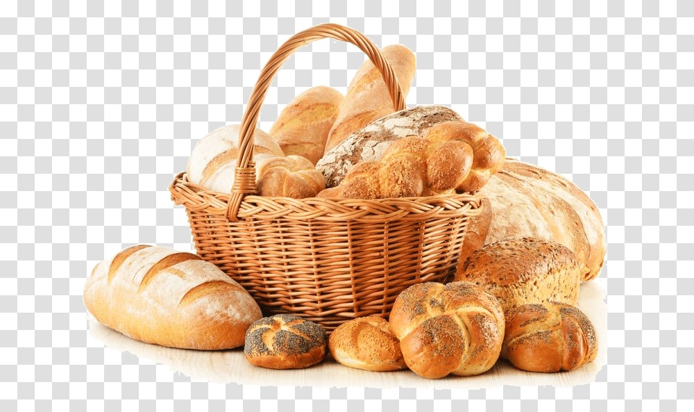 Bread Basket Clipart Basket Of Bread, Food, Bun, Bread Loaf, French Loaf Transparent Png