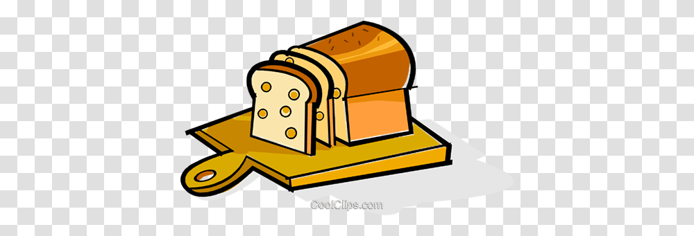 Bread On A Cutting Board Royalty Free Vector Clip Art Illustration, Transportation, Vehicle, Architecture, Building Transparent Png