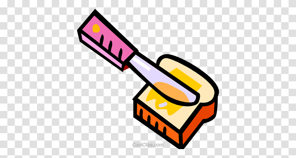 Bread Slice With Butter Knife Royalty Free Vector Clip Art, Label, Sticker, Cricket Transparent Png