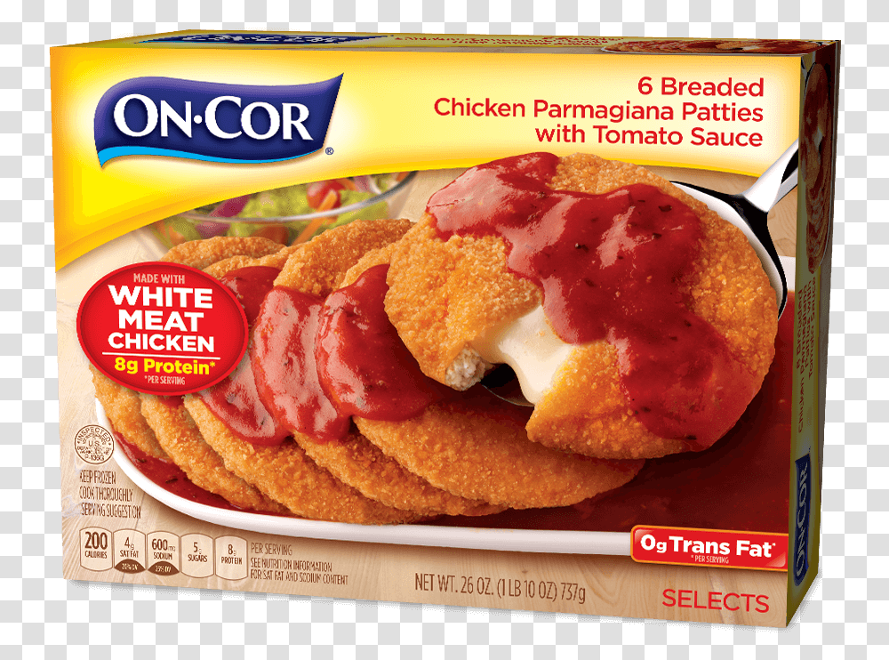 Breaded Chicken Parmagiana Patties With Tomato Sauce Frozen Chicken Parmesan Patties, Food, Burger, Hot Dog, Fries Transparent Png