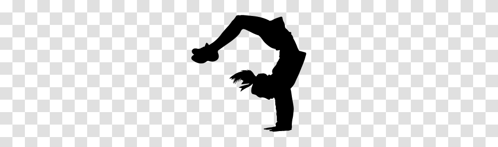 Breakdancing Silhouette Silhouette Of Breakdancing, Person, Human, Acrobatic, Stencil Transparent Png
