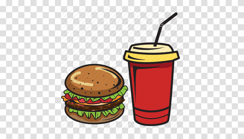 Breakfast Burger Coke Drink Food Hamburger Sandwich Icon, Beverage, Lager, Beer, Alcohol Transparent Png
