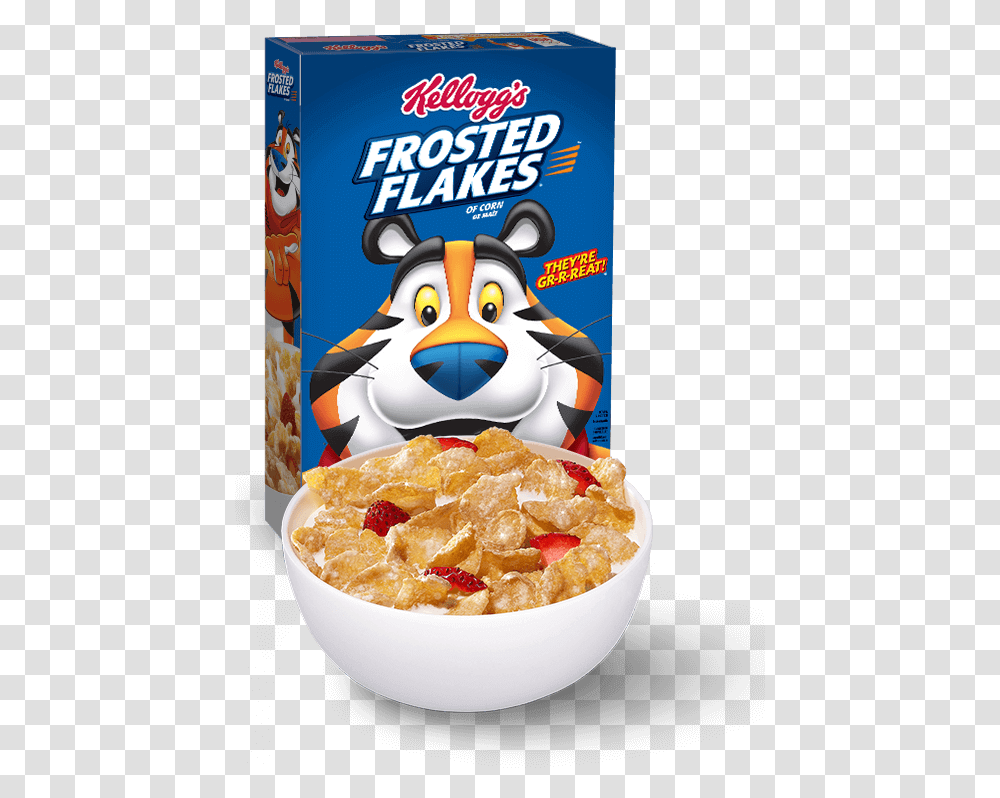 Breakfast Cerealfoodfrosted Flakescerealcorn Foodsnackdishcomplete Kellogg's Frosted Flakes 13.5 Oz, Waffle, Oatmeal Transparent Png