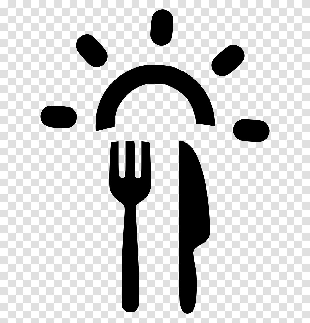 Breakfast Clip Art, Fork, Cutlery, Stencil Transparent Png