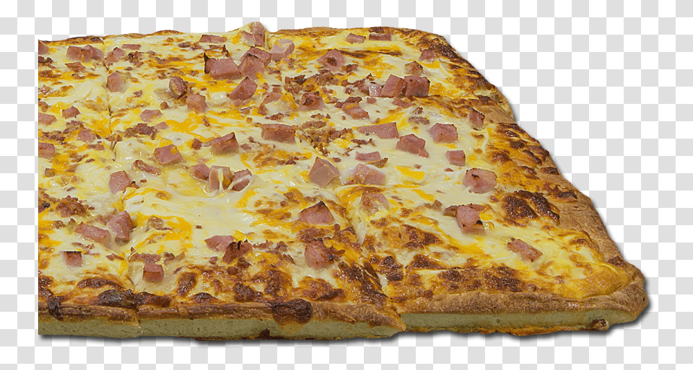 Breakfast Pizza With Ham Bacon And Eggs Quiche, Food, Bread, Pancake, Tortilla Transparent Png