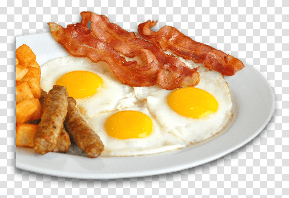 Breakfast Plate, Egg, Food, Pork, Bacon Transparent Png