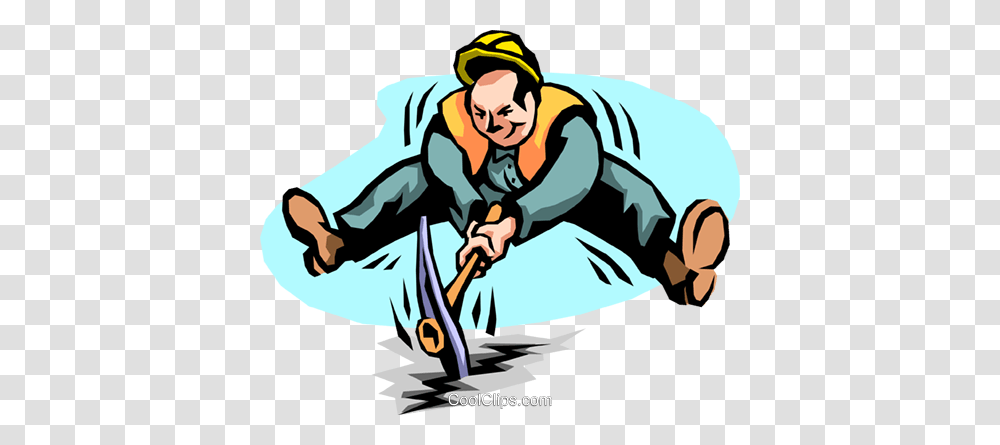 Breaking Ground Royalty Free Vector Clip Art Illustration, Person, Human, Outdoors, Sport Transparent Png