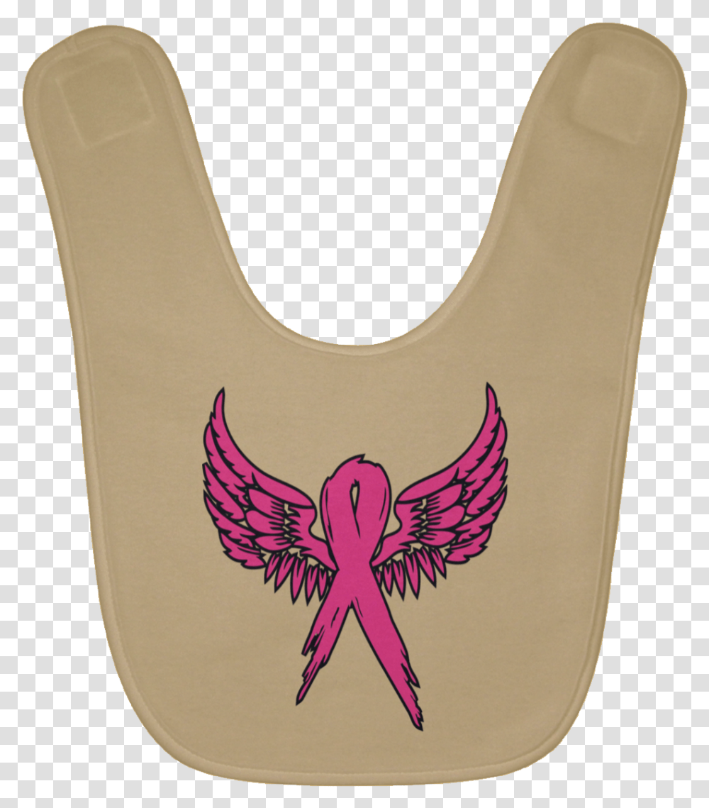Breast Cancer Awareness Angel Wings Baby Bib Golden Eagle, Bird, Animal, Apparel Transparent Png