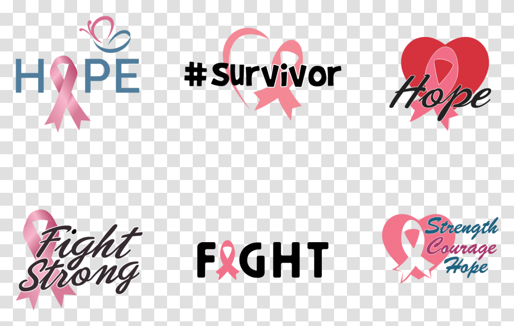 Breast Cancer Awareness Month Campaign Design Bundle Graphic Design, Alphabet, Hand Transparent Png