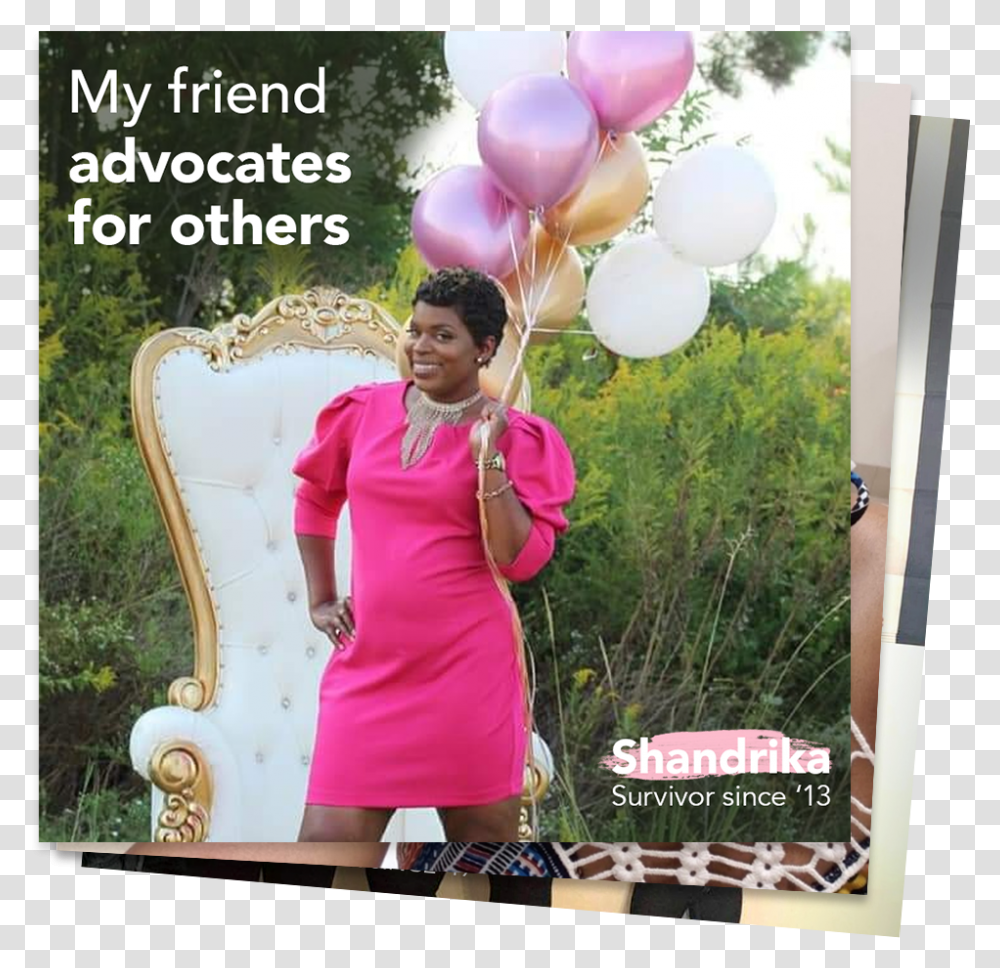 Breast Cancer Awareness Month National Breast Cancer Balloon, Person, Clothing, People, Female Transparent Png