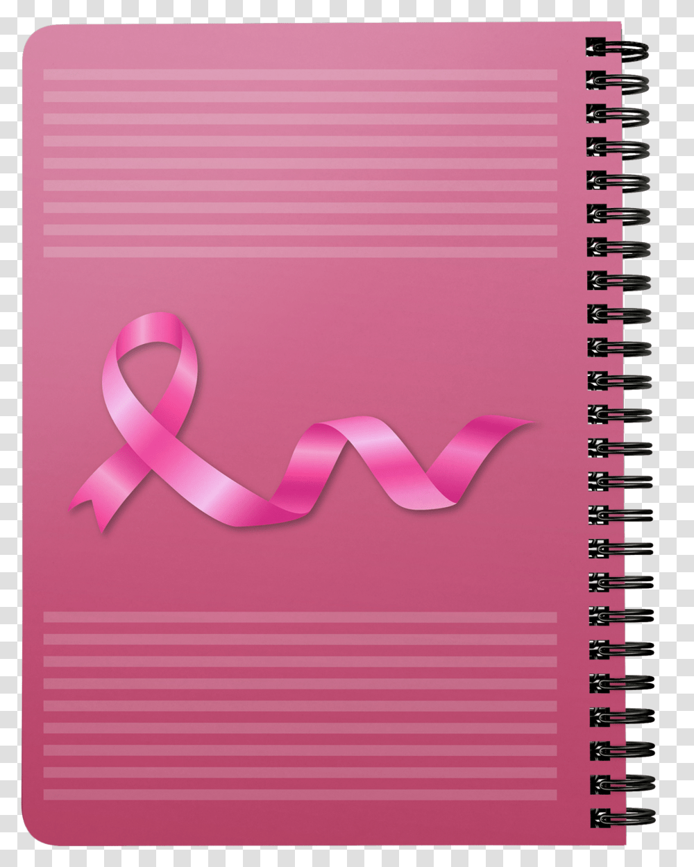 Breast Cancer Awareness Pink Ribbon Spiralbound Notebook Notebook, Diary, Paper, File Binder Transparent Png