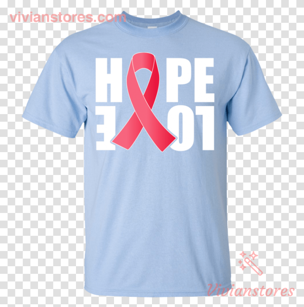 Breast Cancer Awareness Ribbon Hope T Shirt Vivianstores Shirt, Apparel, T-Shirt Transparent Png