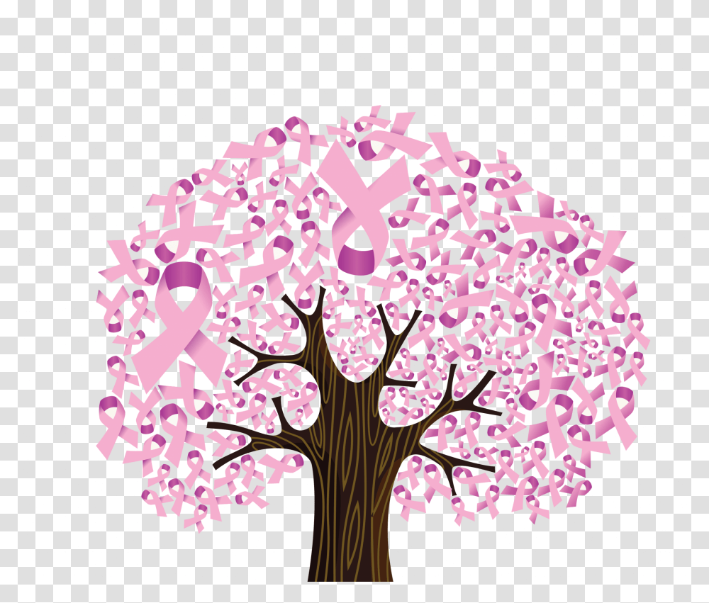 Breast Cancer Breast Cancer Tree, Chandelier, Confetti, Paper Transparent Png