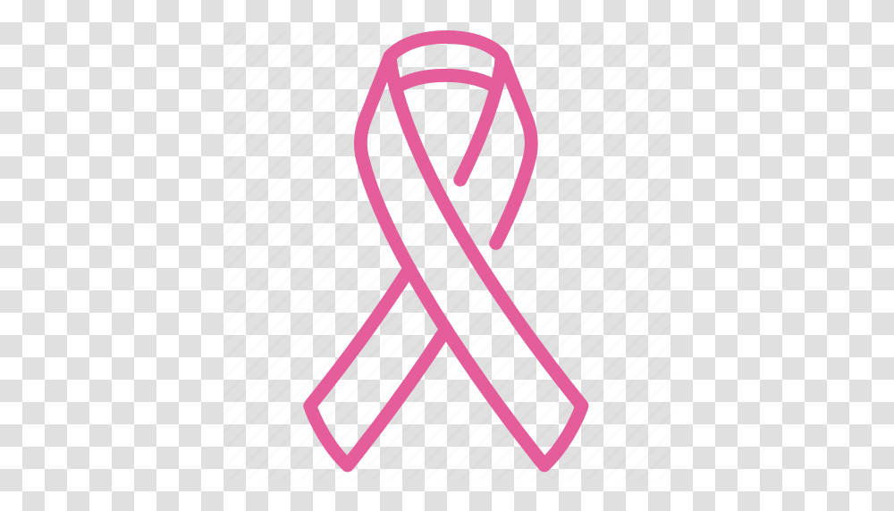 Breast Cancer Care Disease Pink Ribbon Icon, Knot, Tennis Racket, Purple, Sash Transparent Png