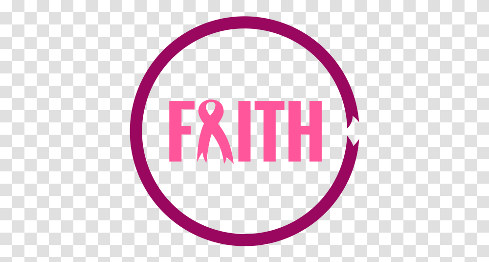 Breast Cancer Faith Ribbon Symbol Breast Cancer Circle Icon, Logo, Trademark, Text, Badge Transparent Png