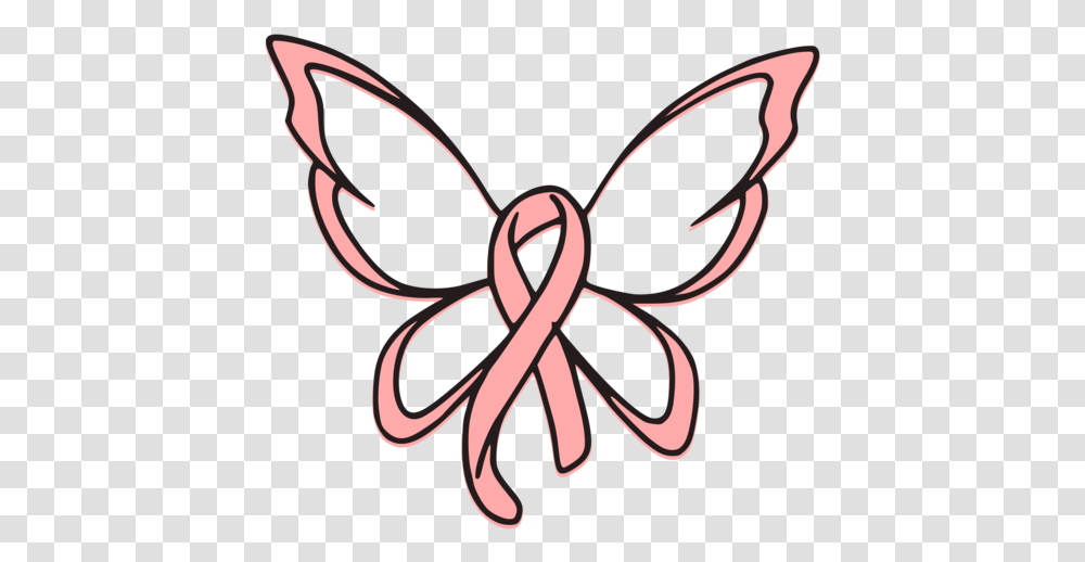 Breast Cancer Ribbon Butterfly Svg Cut File Breast Cancer Breast Cancer Ribbon Svg File, Scissors, Blade, Weapon, Weaponry Transparent Png