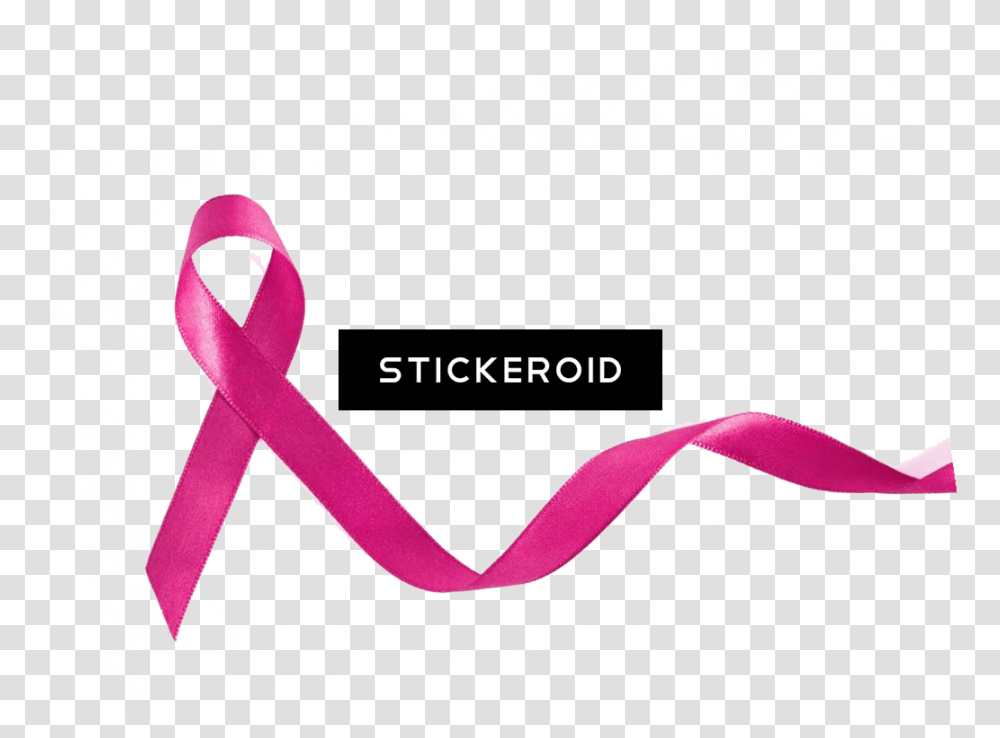 Breast Cancer Ribbon Clipart Background Breast Cancer Ribbon, Text, Label, Tie, Accessories Transparent Png