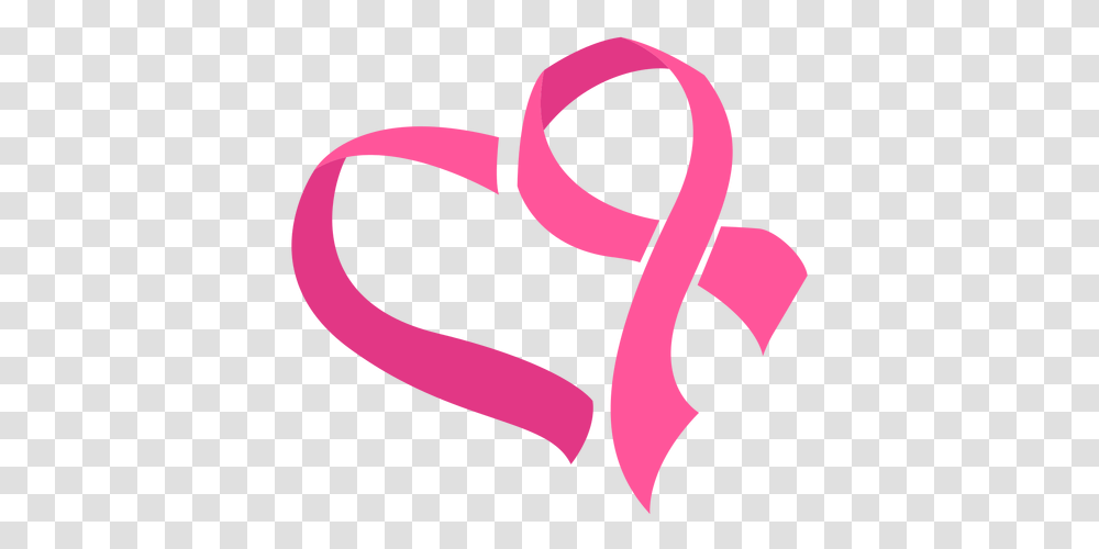Breast Cancer Ribbon Heart Symbol Breast Cancer Heart Ribbon, Tape, Label Transparent Png